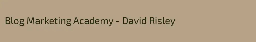 Blog Marketing Academy - David Risley
